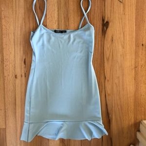 baby blue body con dress